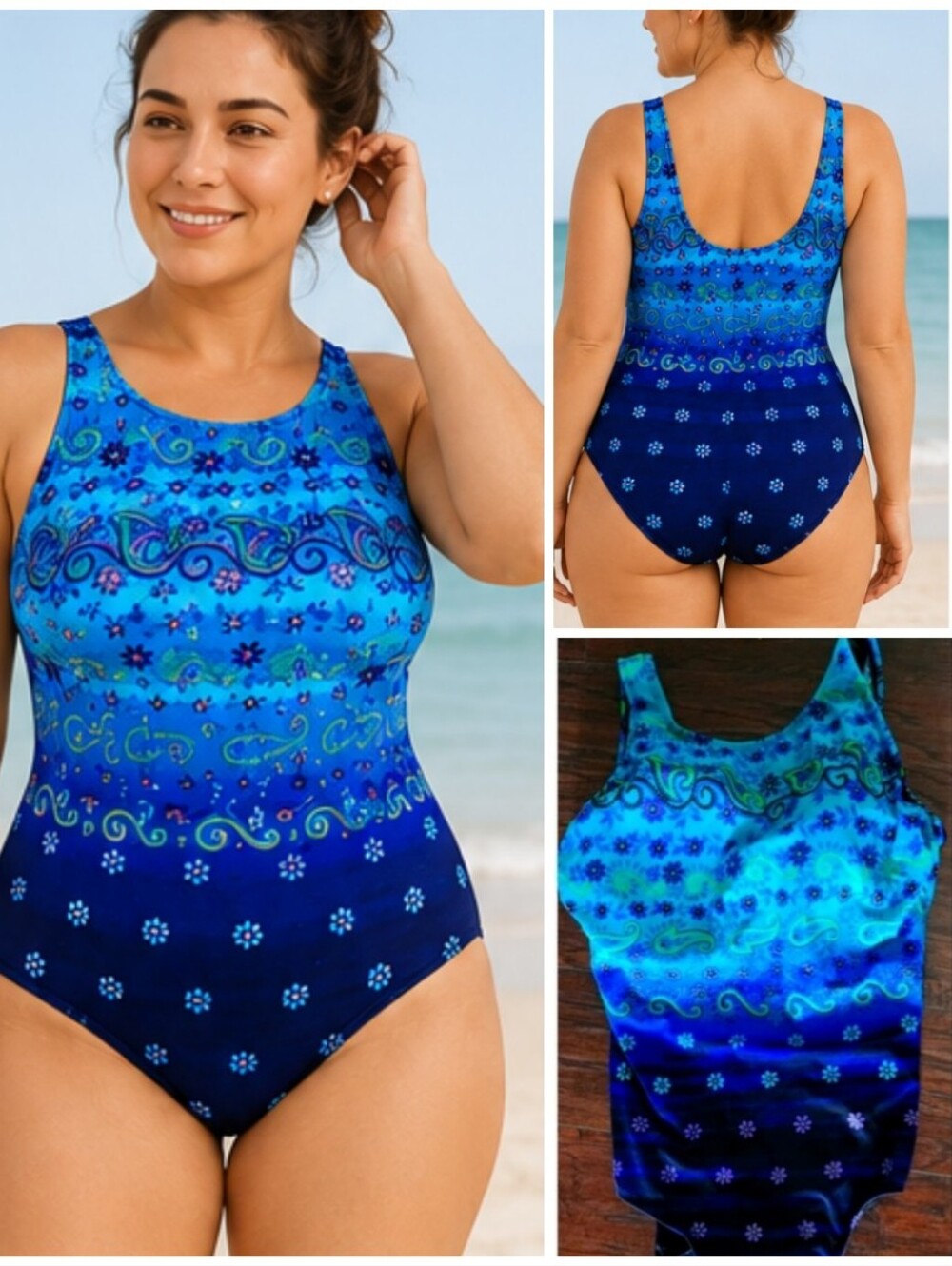 Robby LEN Blue Paisley Women's Swimsuit 🌟